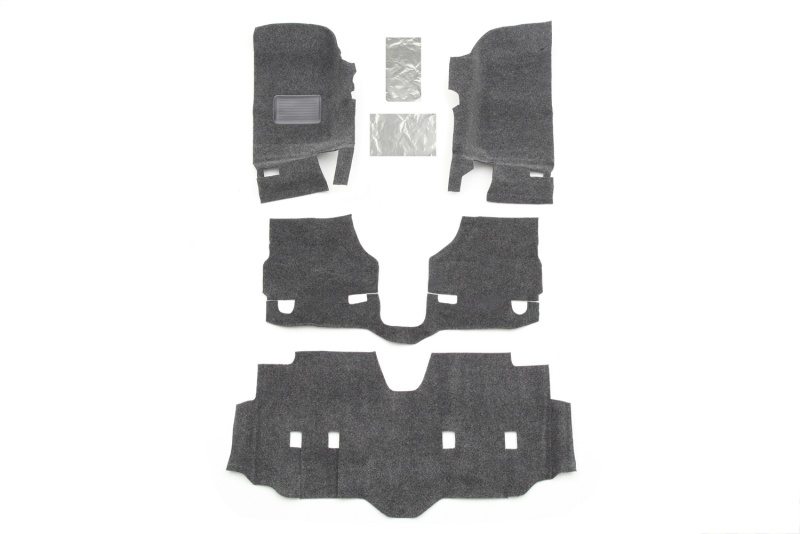 Jeep JK Unlimited Truck Bed Floor Kit - Front - BedRug - 4pc Floor Kit with Heat Shields - `07-`18