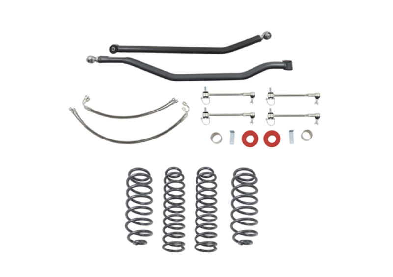 Jeep Wrangler Rubicon Unlimited JK Suspension Lift Kit - Front + Rear - Belltech - 4in. Lift with Trail Performance Shocks - `07-`17