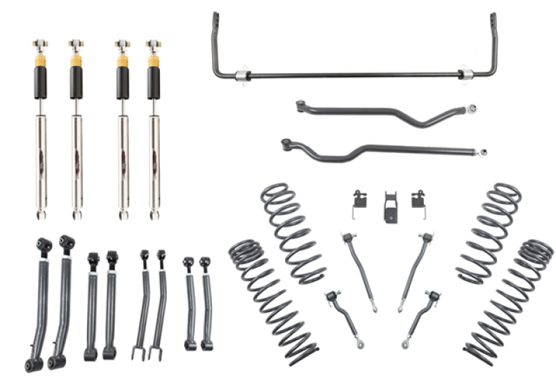 Jeep Wrangler Rubicon Suspension Lift Kit - Front + Rear - Belltech - 4