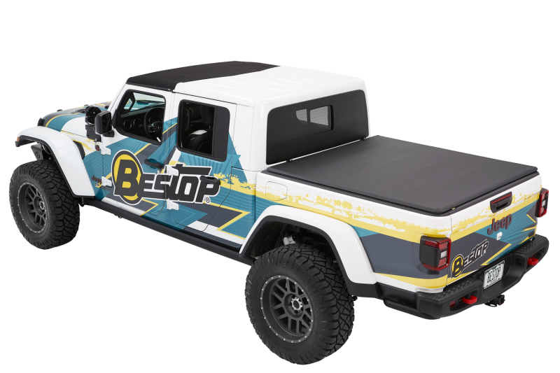 Jeep Gladiator Tonneau Cover - Bestop - EZ-Fold Soft Tri-Fold - Black Diamond - `20-`26