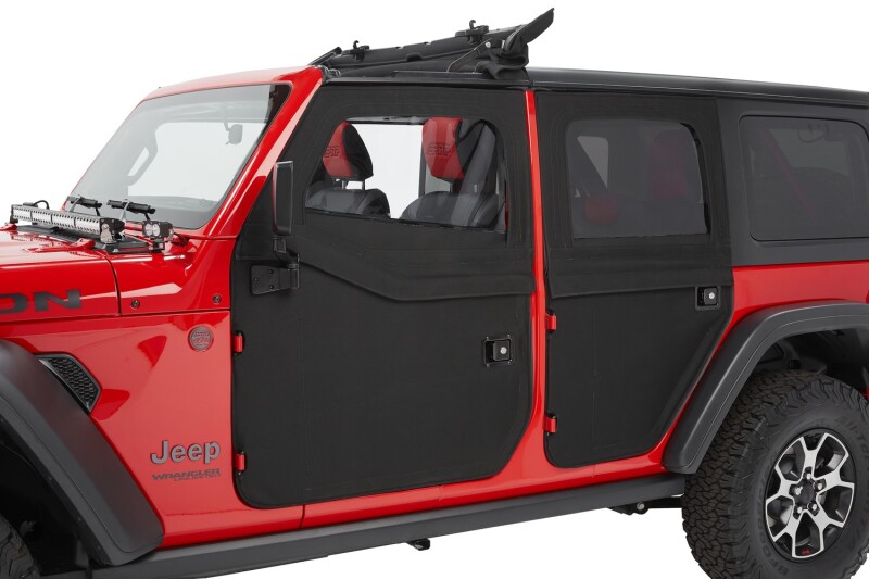 Jeep Wrangler JL Full Fabric Doors - Front - Bestop - 2-Piece - Black Twill - `18-`26