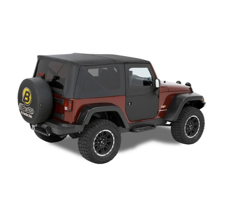 Jeep Wrangler JK Doors - Front - Bestop - Full Fabric - Black Twill - `07-`18