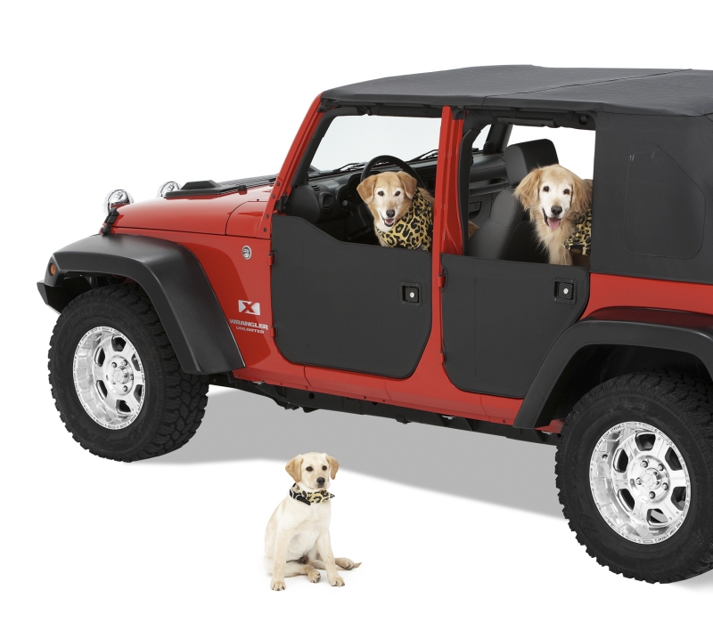 Jeep Wrangler JK Doors - Front - Bestop - Element Panels - Black - `07-`18