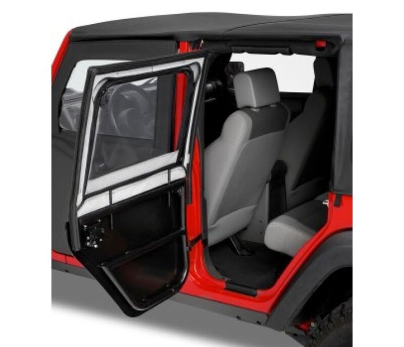 Jeep Wrangler JK Upper Doors - Rear - Bestop - Element Upper - Black Twill - `07-`18