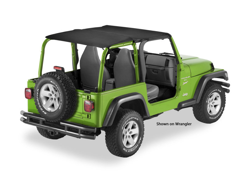 Jeep Wrangler TJ Unlimited Bikini Tops - Bestop - Header Safari - Black Diamond - `04-`06