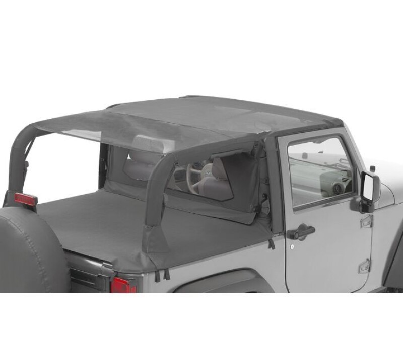 Jeep Wrangler JK Bikini Tops - Bestop - Header Safari Cable Style Bikini (Mesh) - `10-`18