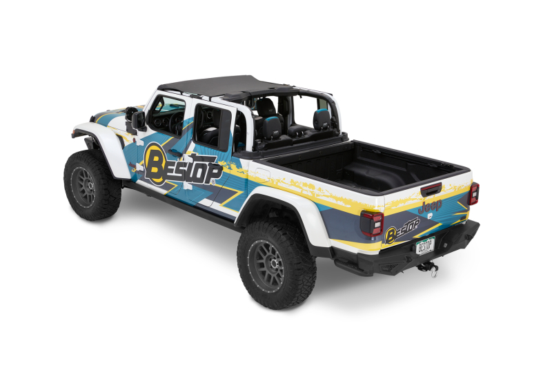 Jeep Gladiator Bikini Tops - Bestop - Header Targa - Black Diamond - `20-`26