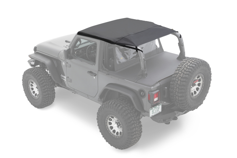 Jeep Wrangler JL Bikini Top - Bestop - Header Safari Cable Style - Black Diamond - `18-`23
