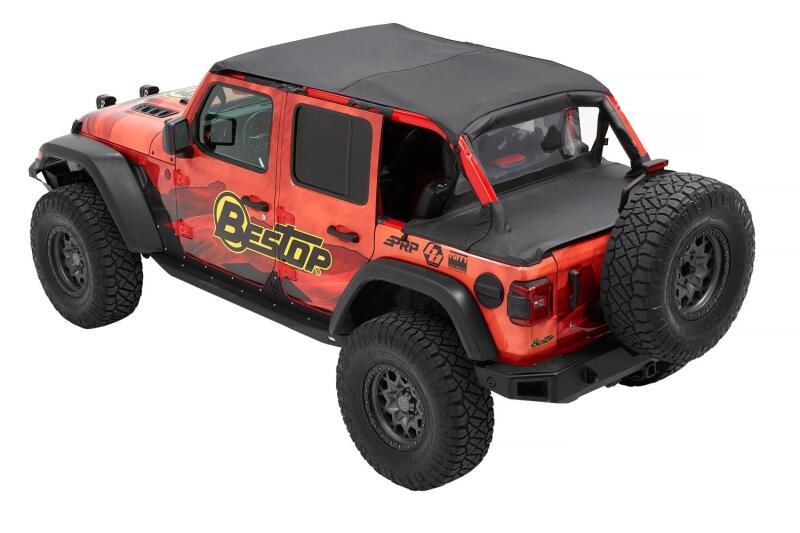 Jeep Wrangler JL Bikini Top - Front + Rear - Bestop - Safari Bikini - Black Diamond - `24-`26
