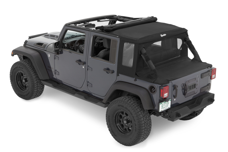 Jeep Wrangler JK Soft Top - Bestop - Halftop - Premium Black Twill - `07-`18