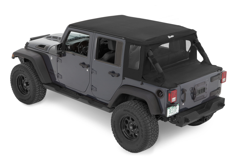 Jeep Wrangler JK Soft Top - Bestop - Halftop - Premium Black Twill - `07-`18