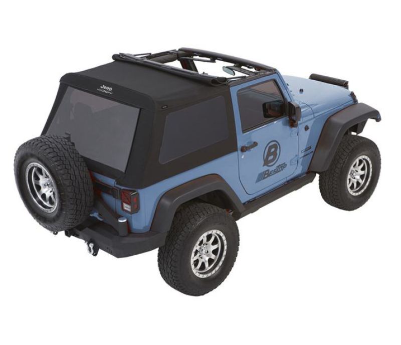 Jeep Wrangler JK Soft Tops - Bestop - Premuim Black Twill - Black - `07-`18