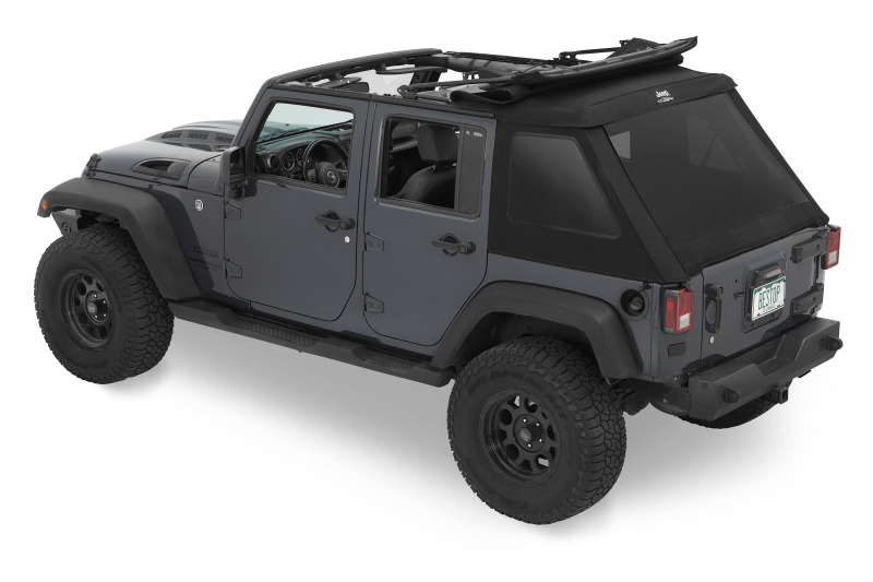 Jeep Wrangler JK Soft Top - Bestop - Trektop Glide Premium Black Twill - Black - `07-`18