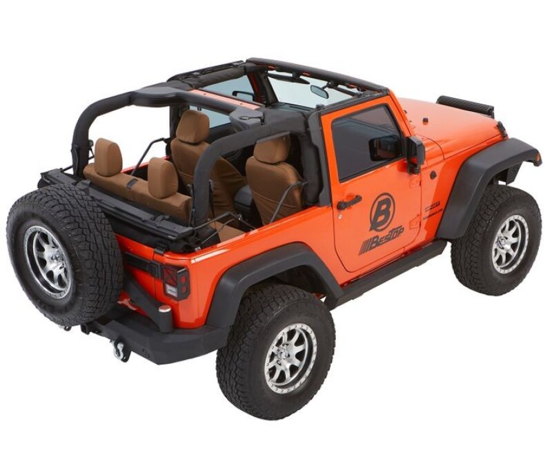 Jeep Wrangler JK Soft Top - Bestop - Trektop Glide - Black Diamond - `07-`18