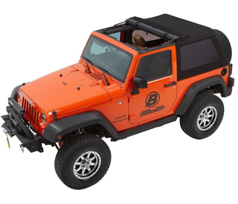 Jeep Wrangler JK Soft Top - Bestop - Trektop Glide - Black Diamond - `07-`18