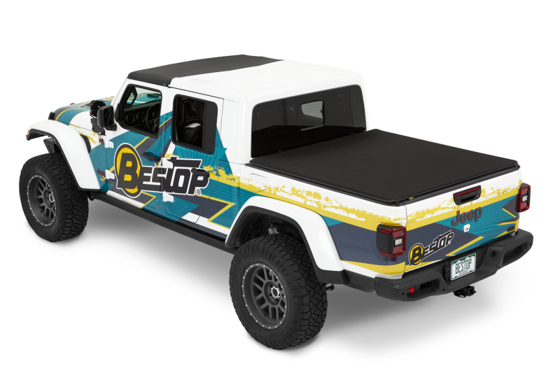 Jeep Gladiator Tonneau Cover - Rear - Bestop - Supertop for Truck 2 - Premium Black Twill - `20-`26
