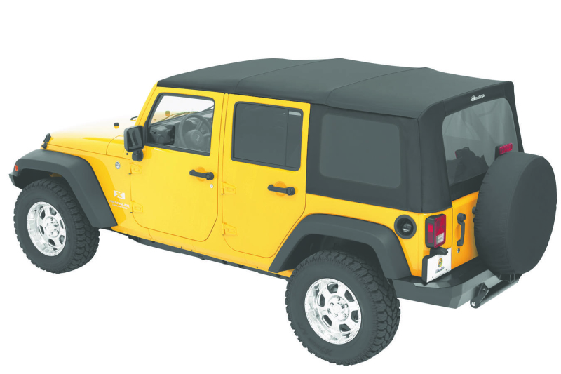 Jeep Wrangler JK Soft Top - Bestop - Replace-A-Top, Sailcloth, Tinted Windows - Black Diamond - `10-`18