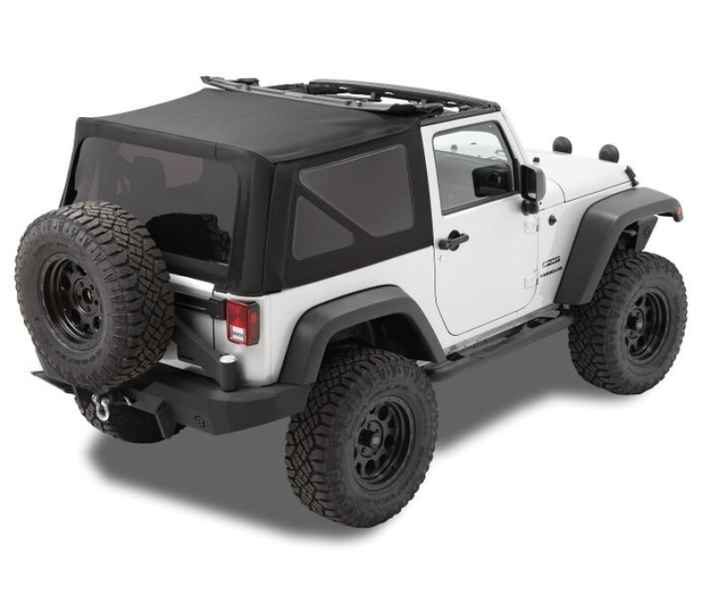Jeep Wrangler Soft Top - Bestop - Replace-A-Top with Tinted Windows (No Door Skins) - Premium Black Twill - `10-`18