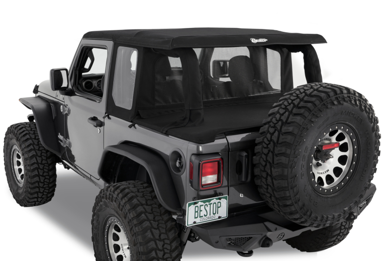 Jeep Wrangler JL Soft Top Conversion Kit - Bestop - Halftop - Black Diamond - `18-`26