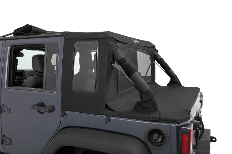 Jeep Wrangler JK Soft Top Conversion Kit - Bestop - Halftop - Black Diamond - `07-`18