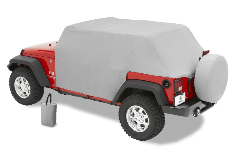 Jeep Wrangler JK Car Cover - Bestop - All Weather Trail Cover - Charcoal / Gray - `07-`18