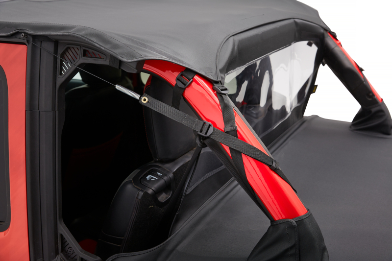 Jeep Wrangler Cargo Deck Cover - Bestop - Duster - Black Diamond - `18-`23
