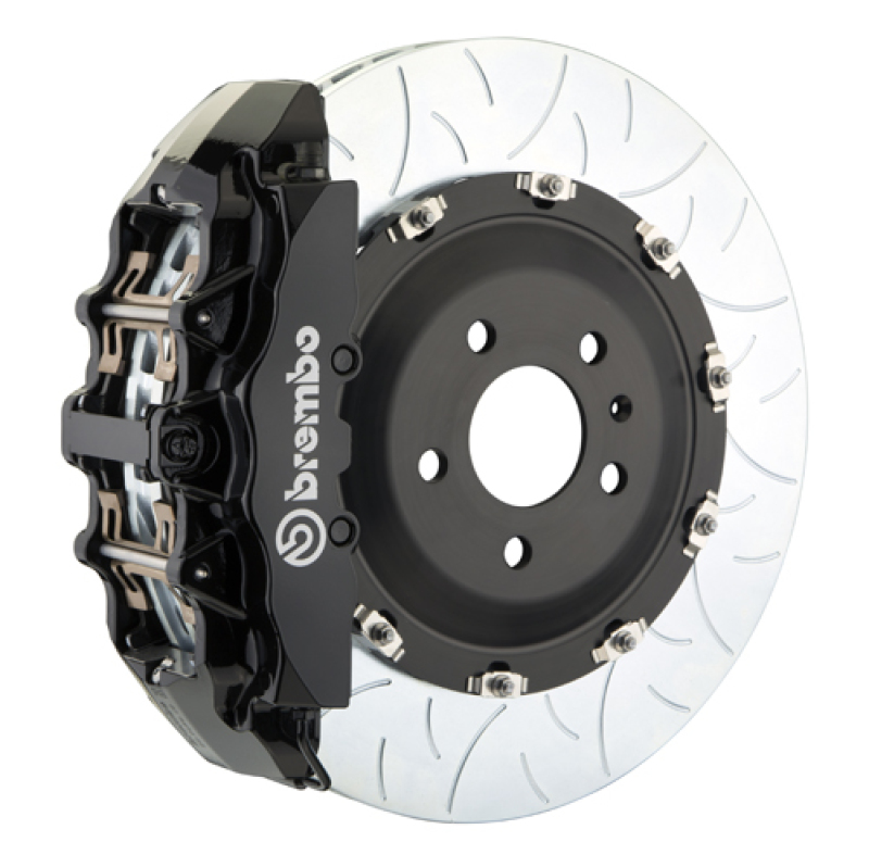 Jeep Grand Cherokee SRT-8 Brake Kit - Front - Brembo - Slotted Type3 Rotors + 8 Piston Calipers - Black - `06-`10 Jeep Grand Cherokee SRT-8 Brake Kit - Front - Brembo - Slotted Type3 Rotors + 8 Piston Calipers - Black - `06-`10