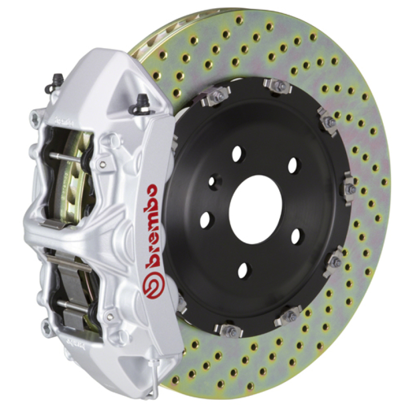 Jeep Wrangler Brake Kit - Front - Brembo - GT BBK 6 Piston Cast 365x34 2pc Rotor Drilled - Silver - `07-`18 Jeep Wrangler Brake Kit - Front - Brembo - GT BBK 6 Piston Cast 365x34 2pc Rotor Drilled - Silver - `07-`18