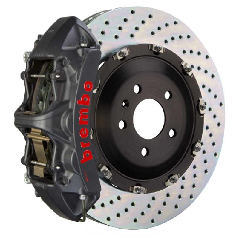 Jeep Wrangler Brake Kit - Front - Brembo - 6 Piston Cast 365x34 2pc Rotor Drilled - Black - `07-`18 Jeep Wrangler Brake Kit - Front - Brembo - 6 Piston Cast 365x34 2pc Rotor Drilled - Black - `07-`18