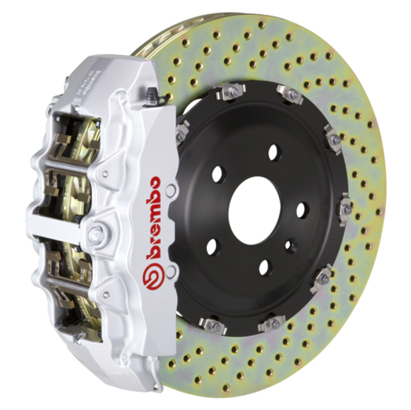 Jeep Wrangler Brake Kit - Front - Brembo - GT BBK 6 Piston Cast 380x34 2pc Rotor Drilled - Silver - `07-`18 Jeep Wrangler Brake Kit - Front - Brembo - GT BBK 6 Piston Cast 380x34 2pc Rotor Drilled - Silver - `07-`18