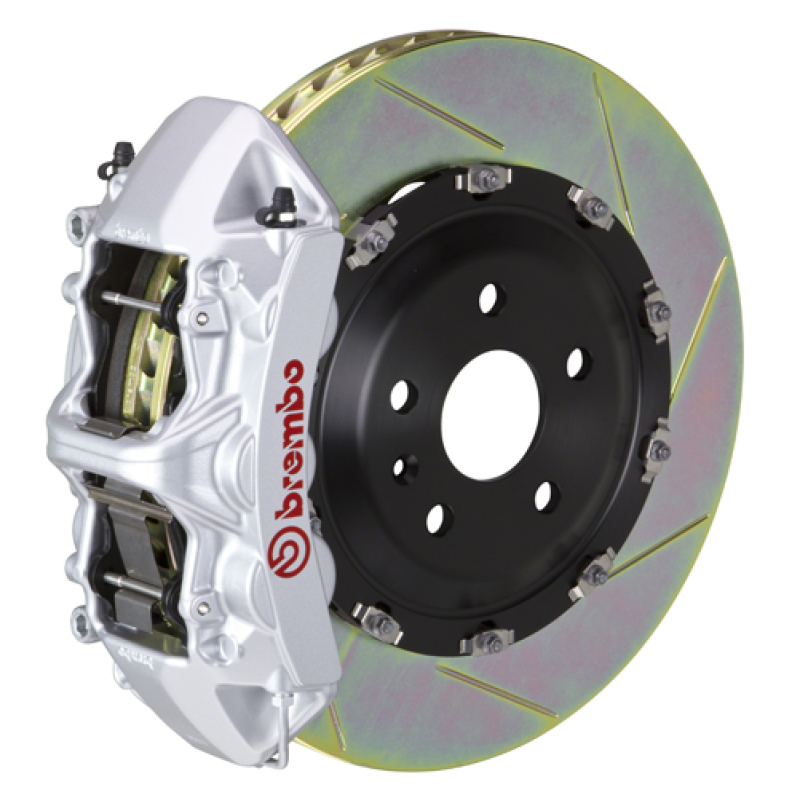 Jeep Wrangler Brake Kit - Front - Brembo - GT 6 Piston Cast 365x34 2pc Rotor Slotted Type1 - Silver - `07-`18 Jeep Wrangler Brake Kit - Front - Brembo - GT 6 Piston Cast 365x34 2pc Rotor Slotted Type1 - Silver - `07-`18