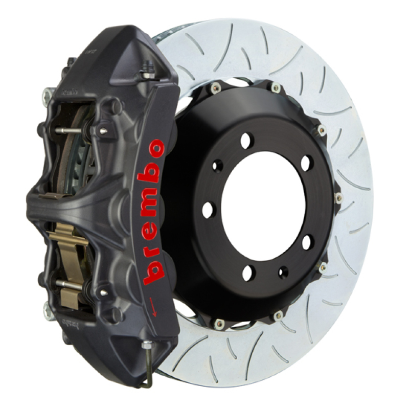 Jeep Wrangler Unlimited Brake Kit - Front - Brembo - Slotted Type3 + GTS BBK 6 Piston - Black - `07-`18 Jeep Wrangler Unlimited Brake Kit - Front - Brembo - Slotted Type3 + GTS BBK 6 Piston - Black - `07-`18
