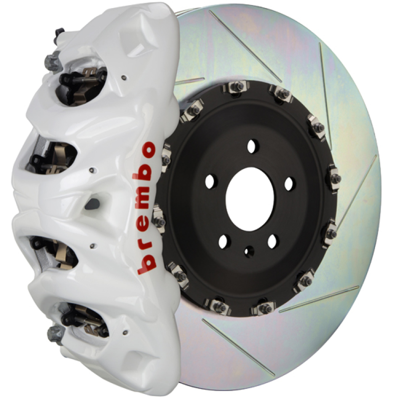 Jeep Grand Cherokee SRT8 Brake Kit - Front - Brembo - Slotted Type1 + GT BBK 8Pist Cast 412x38 2pc Rotor - White - `12-`21 Jeep Grand Cherokee SRT8 Brake Kit - Front - Brembo - Slotted Type1 + GT BBK 8Pist Cast 412x38 2pc Rotor - White - `12-`21