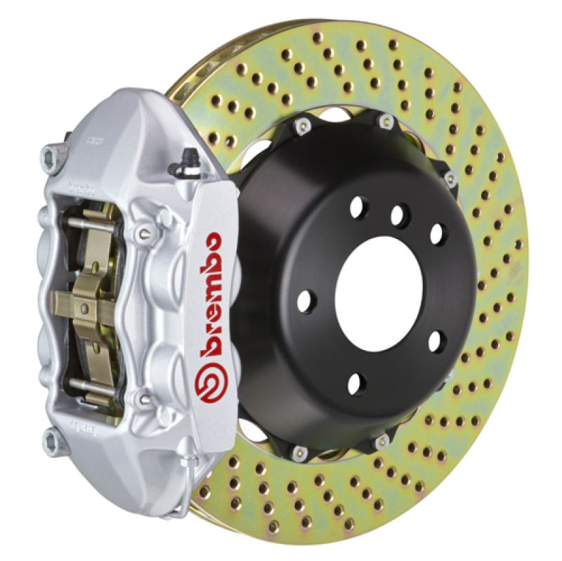 Jeep Wrangler Brake Kit - Rear - Brembo - GT BBK 4 Piston Cast 380x28 2pc Rotor Drilled - Silver - `07-`18 Jeep Wrangler Brake Kit - Rear - Brembo - GT BBK 4 Piston Cast 380x28 2pc Rotor Drilled - Silver - `07-`18