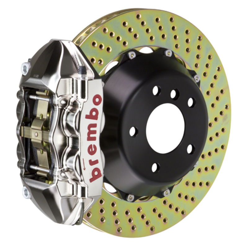 Jeep Wrangler Brake Kit - Rear - Brembo - GTR BBK 4 Piston Billet 380x28 2pc Rotor Drilled - Nickel - `07-`18 Jeep Wrangler Brake Kit - Rear - Brembo - GTR BBK 4 Piston Billet 380x28 2pc Rotor Drilled - Nickel - `07-`18