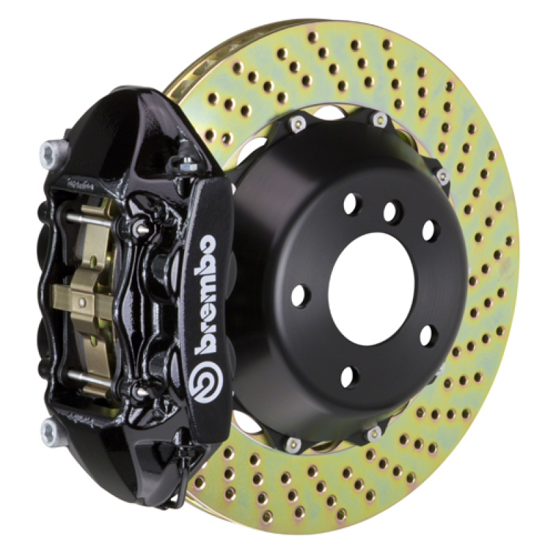 Jeep Wrangler 2-Door Brake Kit - Rear - Brembo - GT BBK 4 Piston Cast 380x28 2pc Rotor Drilled - Black - `18-`27
