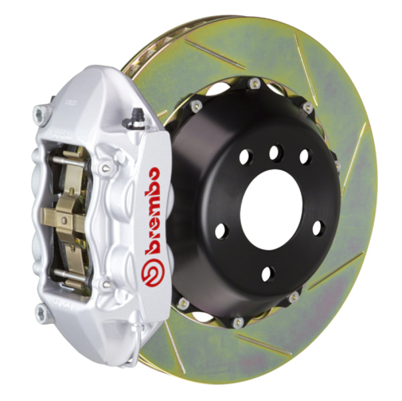 Jeep Wrangler Brake Kit - Rear - Brembo - GT BBK 4 Piston Cast 380x28 2pc Rotor Slotted Type1 - Silver - `07-`18 Jeep Wrangler Brake Kit - Rear - Brembo - GT BBK 4 Piston Cast 380x28 2pc Rotor Slotted Type1 - Silver - `07-`18