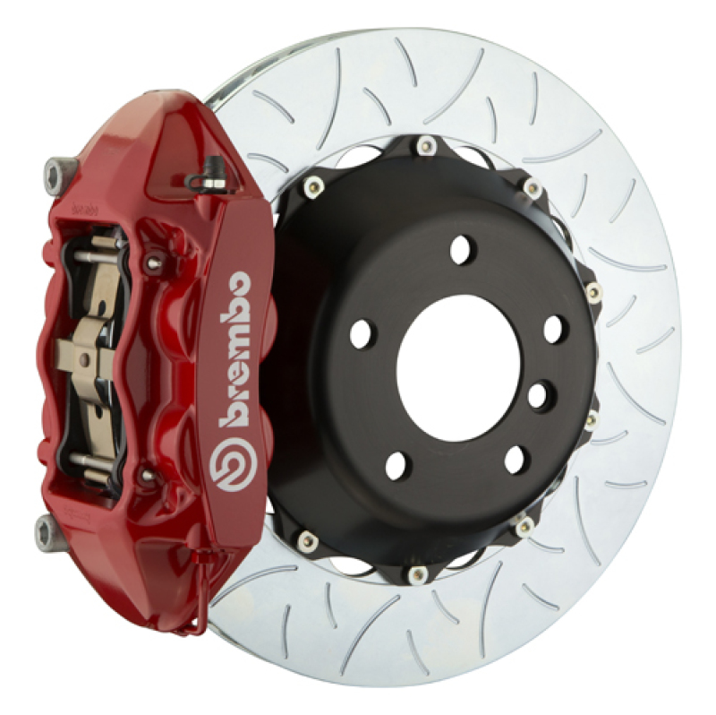 Jeep Wrangler Unlimited Brake Kit - Rear - Brembo - Slotted Type3 - Red - `07-`18 Jeep Wrangler Unlimited Brake Kit - Rear - Brembo - Slotted Type3 - Red - `07-`18