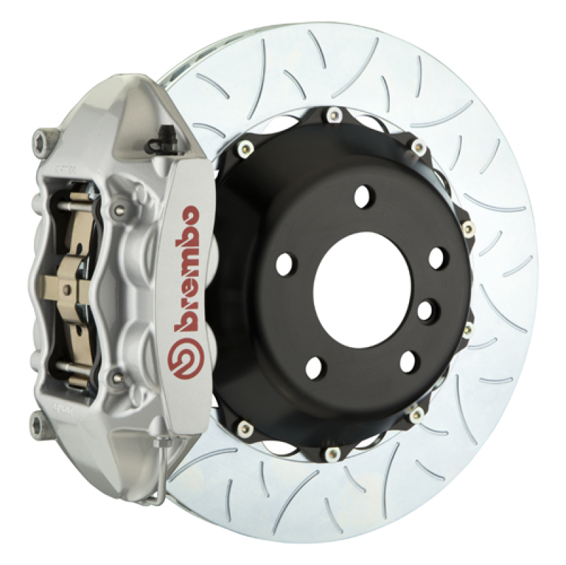 Jeep Wrangler Brake Kit - Rear - Brembo - GT BBK 4 Piston Cast 380x28 2pc Rotor Slotted Type3 - Silver - `07-`18 Jeep Wrangler Brake Kit - Rear - Brembo - GT BBK 4 Piston Cast 380x28 2pc Rotor Slotted Type3 - Silver - `07-`18