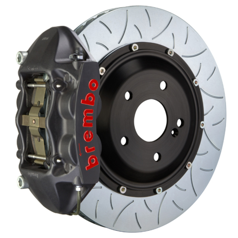 Jeep Wrangler Brake Kit - Rear - Brembo - Slotted Type3-Black HA Rotors + 4 Piston Calipers - Black - `07-`18 Jeep Wrangler Brake Kit - Rear - Brembo - Slotted Type3-Black HA Rotors + 4 Piston Calipers - Black - `07-`18