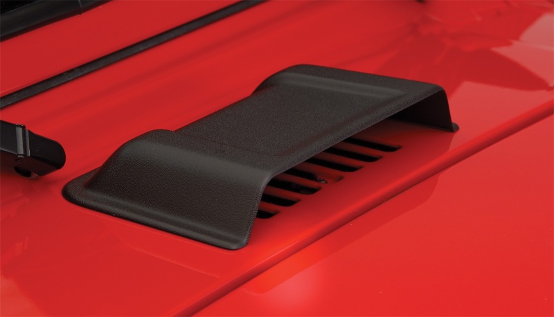 Jeep Wrangler Hood Scoop - Bushwacker - Trail Armor, Textured, TPO Plastic, OE Matte - Black - `98-`18