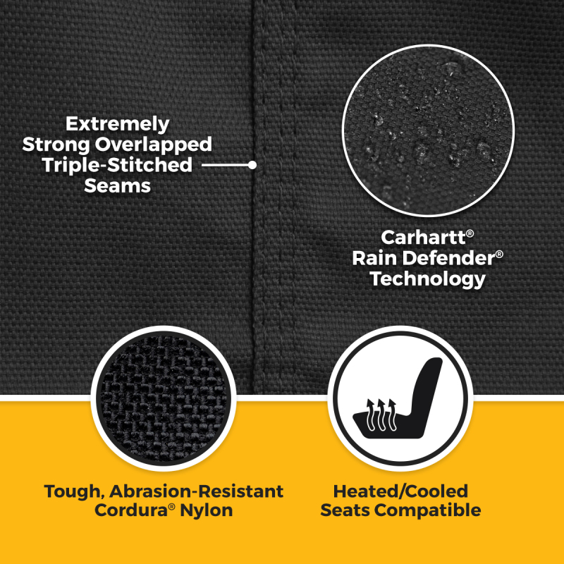 Jeep Wrangler JL Seat Cover - Front Row - Covercraft - Carhartt Super Dux SeatSaver - Black - `18-`25