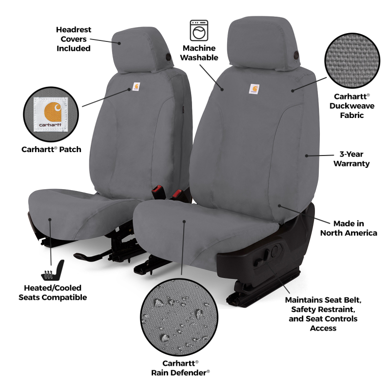 Jeep Wrangler Seat Cover - Front - Covercraft - Carhartt SeatSaver Custom - `24-`26