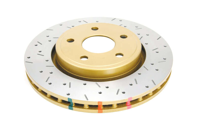 Jeep Commander Brake Rotor (1) - Front - DBA - 4000 Series XS Drilled/Slotted - Gold - `06-`10