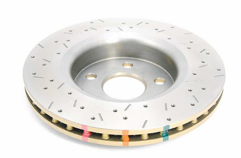 Jeep Commander Brake Rotor (1) - Front - DBA - 4000 Series XS Drilled/Slotted - Gold - `06-`10