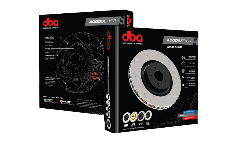 Jeep Wrangler Brake Rotor (1) - Rear - DBA - 4000 Series XS, Drilled & Slotted - Gold - `07-`18
