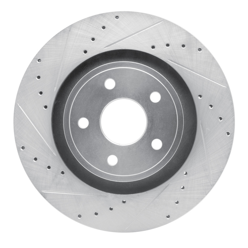 Jeep Grand Cherokee Brake Rotor (1) - Front Left - DFC - Drilled & Slotted - Silver - `06-`10