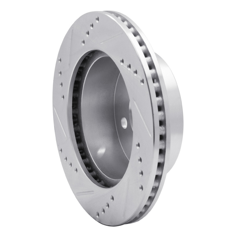 Jeep Cherokee Brake Rotor (1) - Front Right - DFC - Drilled & Slotted - Silver - `99-`06