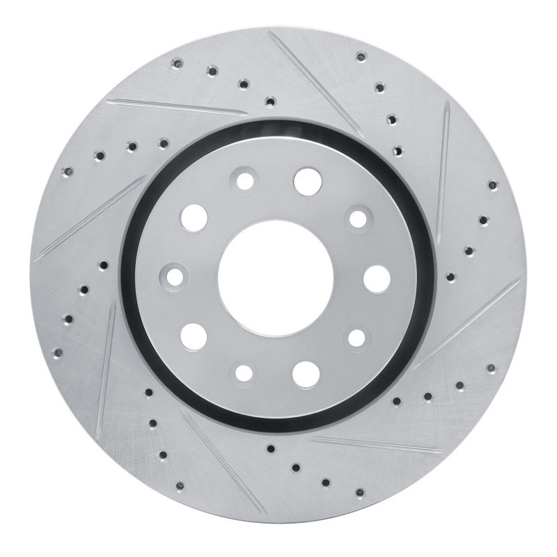 Jeep Gladiator Brake Rotor (1) - Front Right - DFC - Drilled & Slotted - Silver - `18-`25 Jeep Gladiator Brake Rotor (1) - Front Right - DFC - Drilled & Slotted - Silver - `18-`25