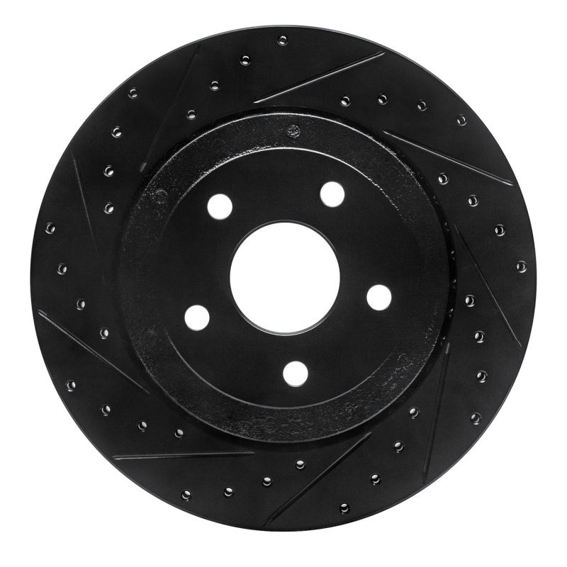 Jeep Grand Cherokee Brake Rotor (1) - Rear Left - DFC - Drilled & Slotted - Black - `06-`10